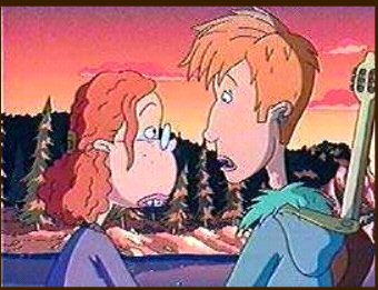 Eliza (with a new hairdo) and Shane (Christopher Masterson)